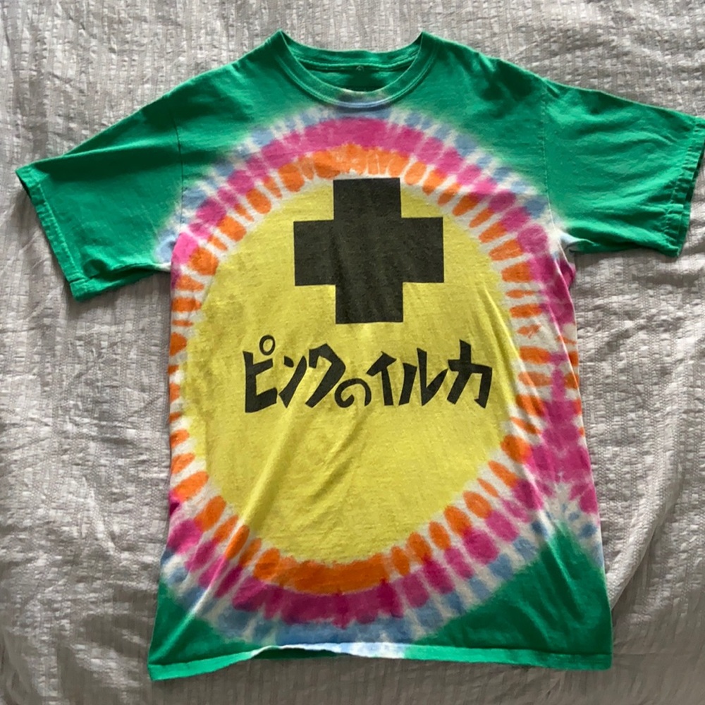PINK DOLPHIN TIE DYE T SHIRT